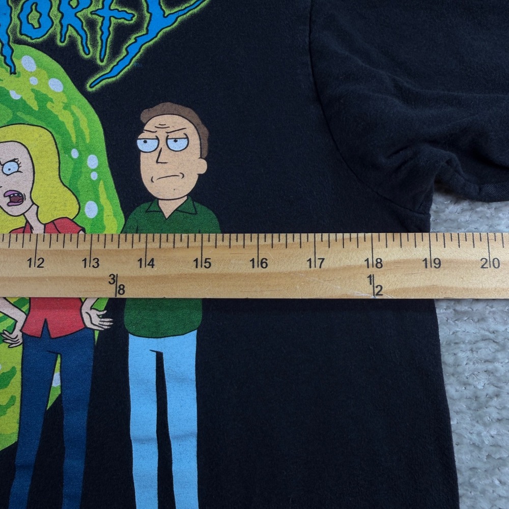 Ripple Junction Rick and Morty Portal Graphic Tee 100% Cotton M‎ Black Cartoon - Picture 5 of 6